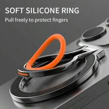 Soporte magnético para teléfono, anillo de silicona suave, protección para los dedos, argolla giratoria de 360 grados, adecuado para varias marcas y modelos de teléfonos inteligentes