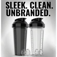 2-Pack 28oz/830ml Premium Shaker Bottles With 4 Stainless Steel Balls - Leakproof  Mixer Cups For Protein, Smoothies & Meal Replacement - Gym, Office, Travel & Home Use - Blue & Clear Combo With Measurement Marks - 底座-無LOGO - 查看 2