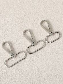 3件套行李带配件套装，包括肩带扣、狗扣、锌合金压扣，适用于DIY手提包 - 銀色 - 查看 8