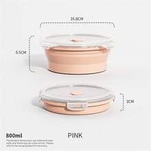 硅胶可折叠食品储存容器 - 带盖准备/储存碗 - 圆形硅胶午餐盒 - 微波炉和冷冻食品容器