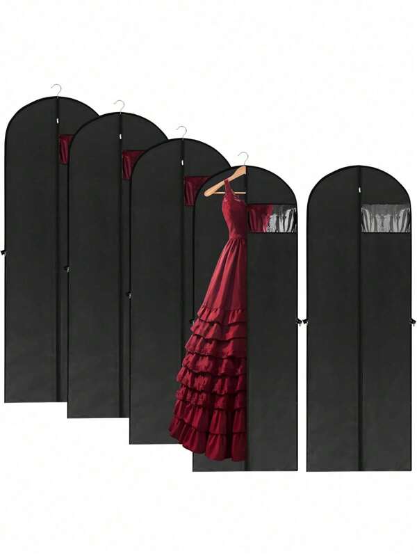 1pc Portable Garment Protective Cover Suit Dust Bag, Clothing Cover Waterproof Clothes Dust, Bedroom Wardrobe Hanging Suit And Dress Dust Bag, Wedding Dust Cover With Handle, Clothes Storage In Different Seasons, School Organizer Bags, For Home Bedroom/Back To School/Dorm/Cover For Closet Storage Hanging Clothes Dresses Shirts Coats For Closet Storage