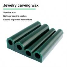 1 pezzo Tubo di cera da intaglio per la realizzazione di anelli, forniture per la fusione a cera persa, cera da modellazione dura per la realizzazione di stampi per la fusione di anelli in gioielleria, con strumento per intagliare la cera, anello in cera intagliato pratico, tubo, anello, striscia di cera, anello verde, stampo per la realizzazione di gioielli, cera intagliata speciale per la realizzazione di modelli, tubo di cera circolare, anello, anello di cera, tubo di cera intagliata solida, utilizzato per stampi di fusione di anelli