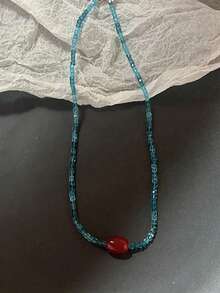 1 PC Delicate Flower Charm Necklace Hollow Flower Pendant Necklace With Adjustable Knot Resin Material Perfect For Wedding Dropship - Multicolor - View 2