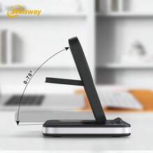 Winsway 4-In-1 Wireless Charging Stand 15W Strong Magnetic Power Supply, Foldable Mobile Phone Stand With Night Light, With USB C Data Cable, Compatible With IPhone 16-11, Watch Ultra 10-SE And Headphones - Black - View 6