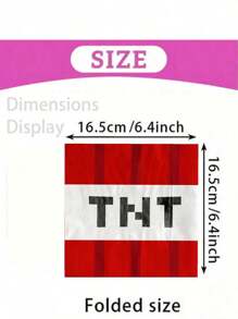 20pcs/40pcs/60pcs/Set,Red Pixel Style Napkins,Pixel Theme Party Video Game Birthday Party Supplies,Red TNT Block Napkins,Pixel Theme TNT Paper Napkins,Video Game Party Supplies