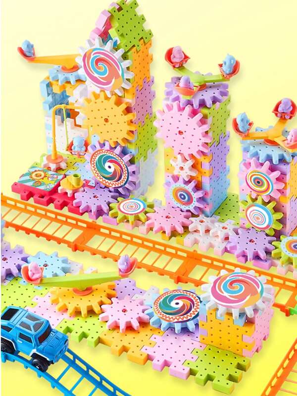 249 bloques de empalme de engranajes eléctricos DIY, juguetes de rompecabezas de engranajes eléctricos para niños, regalos de Navidad, regalos festivos, juguetes de fiesta, para niños y niñas, habilidades de ingeniería práctica, bloques de montaje de engranajes, juguetes prácticos de aprendizaje STEM y regalos creativos de arquitectura para Navidad y Halloween