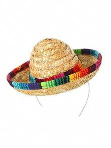 1pc Mexican Party Hat Headband, Carnival Halloween Hair Hoop Mini Hat,Christmas - Khaki - View 18