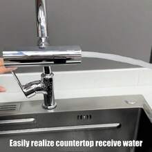 1 bộ chuyển đổi vòi bếp kiểu thác nước nhẹ, phụ kiện thay thế vòi bếp đa chức năng cho xe RV, vòi bồn rửa phòng tắm, bộ chuyển đổi vòi xoay 360° 3 trong 1 với vòi phun chống bắn nước, bề mặt mạ điện, giao diện kim loại, thích hợp cho trang trí phòng, trang trí nhà cửa, trang trí phòng tắm, phụ kiện nội thất, đồ dùng du lịch, đồ dùng cắm trại. - Nhiều màu - Xem 6