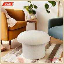 Mushroom Shaped Upholstered Storage Stool For Bedroom, Living Room, Study