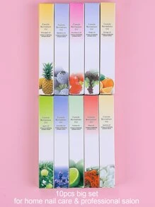 10pcs Nail Nutrition Oil Pen Set Soften Nail Cuticle Nail Strengthener For Thin Nails And Growth 10 Smell Nail Treatment Cuticle Revitalizer Oil Prevent Nail Polish Nourish Skin