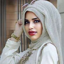 1件装女士夏季轻薄抗皱纯色雪纺头巾，适合非洲服饰搭配。