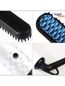 Hair Straightener Portable Comb For Men's Hair And Beard Electric Comb Straightening Brush - 黑色 - 查看 6