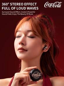 Coca Cola سماعات الأذن اللاسلكية T13 بتصميم نصف داخلي الأذن | مشغل ديناميكي مقاس 13 ملم | إلغاء الضوضاء الذكية ENC | بلوتوث 5.4 | بطارية طويلة الأمد 15 ساعة | تحكم باللمس | شحن سريع متطور USB-C