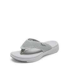 Women's Flip Flops Thong Ladies Walking Sandals With Comfortable Soft Orthopedic Arch Support Indoor Outdoor For Summer - Grey - View 5