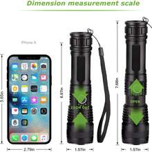 Rechargeable Flashlights 90,000 High Lumens, 2 Pack Super Bright LED Flashlight With 5 Modes, High Powered Flash Light For Home, Camping, Outdoor, Emergencies, Hiking