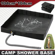 Foldable Shower Pan Bath Base Keep Feet Clean For RV Tent Awning Camping Beach - Black - View 1