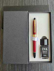 [Customized] 1pc High-Quality Electroplated Elegant Customized Refillable Fountain Pen With 0.5mm Fine Nib, Smooth Writing, Includes 30pcs 2.6mm Ink Cartridges. A Thoughtful Daily Writing/Calligraphy Pen Gift For Coworkers, Family, Valentine's Day, Back-To-School, Graduation, Christmas, Father's Day, Teacher's Day, Thanksgiving, Christmas, Mother's Day, Birthday, Personalized Gift - Multicolor - View 62