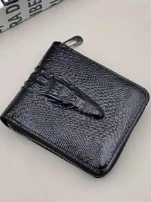 Wallet da uomo con chiusura lampo, grande capacità, porta carte, in pelle PU, multiposizione, organizer a coin, alta qualità, texture accattivante, chiaro, fattoriale, regalo per le vacanze per ragazzi