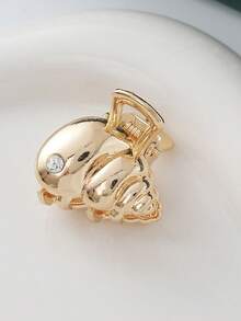 Claw Clips 1pc & 6pcs Ocean Series Metal Hair Clips, Elegant Bangs & Side Hair Clips Suitable For Women, Alloy Shell & Starfish Hair Accessories, School Stuff, College - Gold - View 14