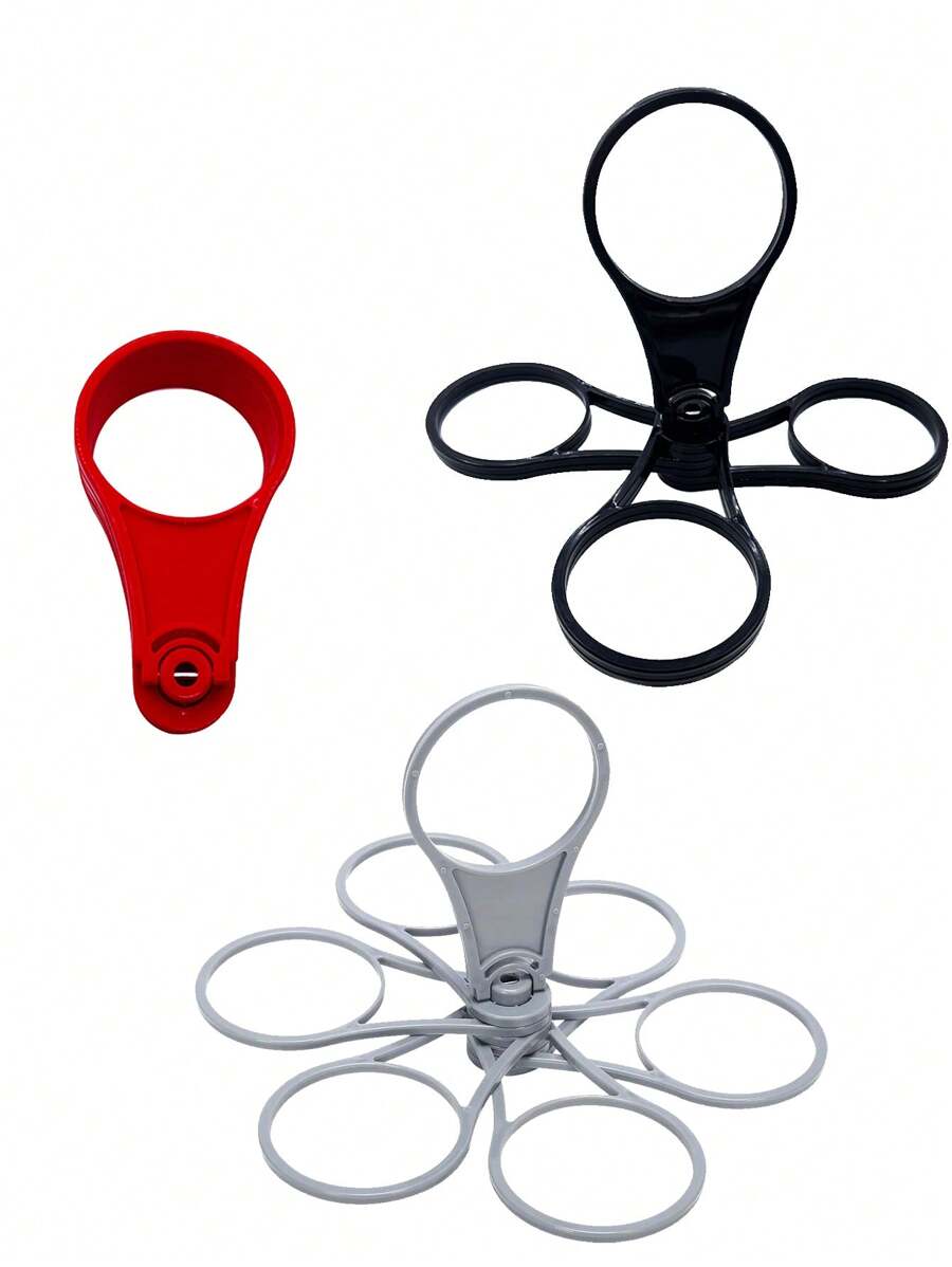 6 槽可折叠饮料架、万圣节礼物、折叠式杯架、6 槽可旋转杯子收纳架、轻便坚固的塑料饮料架，适用于派对、烧烤、露营、野餐等户外活动中的咖啡、葡萄酒、鸡尾酒、露营饮料收纳架、实用派对配件、易握手柄、1 个开瓶器