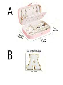 Large Capacity Jewelry Storage Box, PU Leather Double Layer Jewelry Organizer, Travel Jewelry Box, Portable Multifunctional Jewelry Box, Waterproof Jewelry Box, Women's Jewelry Box - Multicolor - View 7