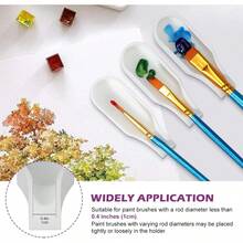 Magicfour Silicone Paint Brush Rest Holder For Watercolor Oil Acrylic Painting Brush, 3 Pcs Artist Brush Holder Caddy Organizer Solution For Painting Accessories- Space Saving Design