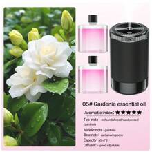 Máquina de aromaterapia con conexión USB para montaje en vehículo, difusor de aceites esenciales de escritorio, máquina de aromaterapia para rociar habitaciones de hotel, desodorización de baños y difusor de aire para salas de estar y dormitorios con modo silencioso. Disponible con 5 tipos de aceites esenciales. Ambientador de coche con batería recargable por USB, adecuado para el hogar, el coche, espacios pequeños, nuevos accesorios para coche, decoración exterior y decoración del jardín.