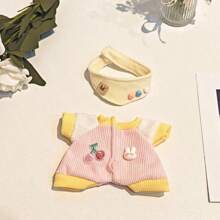 17cm Krabbel-Outfit Set, beinhaltet Flaschenpendant und Schuhe, modische Accessoires und Merchandise (ohne Plüschpuppe)