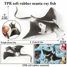 Simulation Soft Rubber Marine Animal Model Toy, Octopus, Manta Ray, Seahorse, Flying Fish TPR Children's Toy, Halloween, Christmas, Easter Party Decoration Gift - Multicolor - View 9