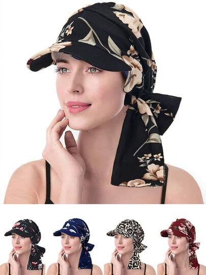 化疗专用女士头巾 - 短檐帽 睡眠帽