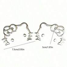 2pcs/Set Cute Kitty Cartoon 3D Stereo Stickers For Car, Electric Vehicle, Mobile Phone, Computer, Notebook, Self-Adhesive - Multicolor - View 11