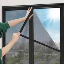 قطعة واحدة من الشاشه ذاتية اللصق المضادة للبعوض على النافذة، مضادة للبسكويت على الشاشة، سهلة التنظيف بدون ثقب، قابلة للإزالة على نافذة المنزل