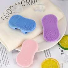 即时可用的迷你指形洁面刷，硅胶软毛，用于按摩和卸妆的洁面刷，洁面仪，洁面刷。 - 彩色 - 查看 17