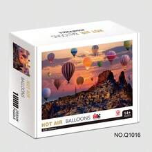 1000 片/盒拼图，伦敦塔桥，伦敦之夜，新天鹅堡，动物世界，热气球，海龟，尺寸 50*70 厘米，成人大型拼图玩具，益智减压家庭游戏，适用于家庭、客厅和办公室装饰，母亲节、新年和复活节礼物 - 彩色 - 查看 4