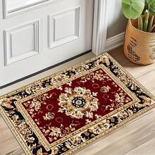 1PC 3.1'x2', 8.4'x6' Modern Vintage Stripe Print Low Pile Rug, Bedroom Area Rug, Non-Slip Dot Rug, Easy To Clean, Home Decor, Room Decoration - 黑色 - 查看 5