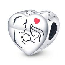 1 Pc Love Family Love Beaded Series Love Mom Love Baby Love Family Love Charm Beaded Ladies DIY Bracelets And Necklaces High Jewelry Making Gifts Holiday Series Valentine's Day