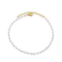 1PC Elegant Stainless Steel Pearl Chain Anklet For Women Girls 18K Gold Plated Faux Anklet Fashion Ladies Jewelry Accessories Summer Beach Gift - Multicolor - View 9