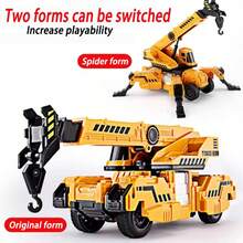 1 Pc Children's Four-Legged Heavy-Duty Crane Engineering Vehicle Toy Set Simulation Large Model Crane Toy Vehicle Inertia - Multicolor - View 4