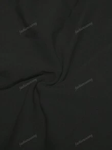 Pantalones de pata ancha de unicolor versátiles y sencillos