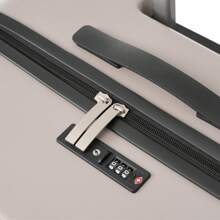 Valigia da 3 pezzi (20, 24 e 28 pollici), materiale ABS+PC, portabicchieri pieghevoli, ruote girevoli a 360°, lucchetto TSA, design con apertura frontale, bagaglio a mano per viaggi in famiglia o di lavoro