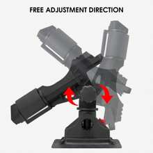 360 Swivel Fishing Rod Holder For Kayak Canoe Boat Stable Adjustable With Button Pin - Black - View 3