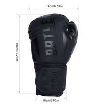 Men Women Boxing Gloves Professional Adult Sanda Muay Thai Fighting Gloves Training Sandbag Free Fight MMA - Black - View 4