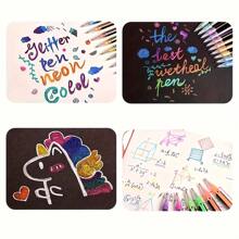 1 Set Unique Color (No Duplicates) - Fine Tip Art Markers, Plastic Material With Metallic Pen, Highlighter, Glitter Pen And Watercolor Pen, Suitable For Adult Coloring Books, Doodles, Scrapbooking, Drawing, Painting, Writing, Sketching And Highlighting, Great Gift For Back To School, Artists And Crafters