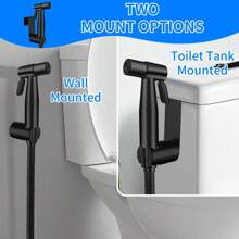 手持式马桶喷枪，不锈钢浴室喷枪套装，带防漏软管和两种水压，非常适合女性清洗、清洁布尿布、婴儿洗澡和宠物淋浴，符合美国/英国标准，浴室配件及工具