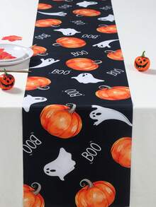 1 件万圣节桌旗、万圣节装饰、万圣节幽灵南瓜图案桌旗、万圣节派对装饰桌布、万圣节装饰桌布、万圣节不给糖就捣蛋装饰、桌面中心装饰、万圣节家居装饰、万圣节厨房装饰、万圣节礼物