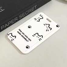 Portador de tarjeta de estudiante con diseño de pata de gato, portador de tarjeta de control de acceso, portador de tarjeta acrílico con cuerda colgante, portador de tarjeta de transporte público, para útiles escolares, de vuelta a la escuela - Funda para tarjeta de primavera - Ver 3