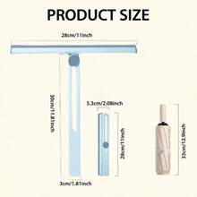 Premium Shower Squeegee - Professional Bathroom Glass Cleaner, Streak-Free Window Wiper Tool For Household, 1 PC, Random Color (Blue/White)  - Best Seller Home Essential - 隨機顏色 - 查看 4