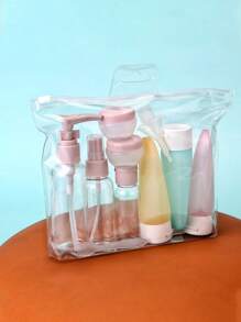 Ensemble de voyage de 11 pièces - Contenants de voyage rechargeables vides pour shampooing, revitalisant, lotion, savon, gel douche et plus, essentiels de voyage