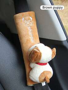 1 件可爱汽车安全带套，创意卡通肩垫保护套，男女通用汽车内饰配件 - 彩色 - 查看 7