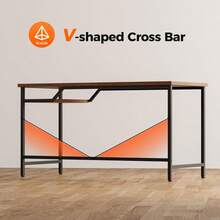 Computer Desk 48inch Gaming Desk For Small Spaces Modern Simple Style Table For Home Office Study Student Writing Table Rustic Brown 48 Inch - Nâu mộc mạc - Xem 6